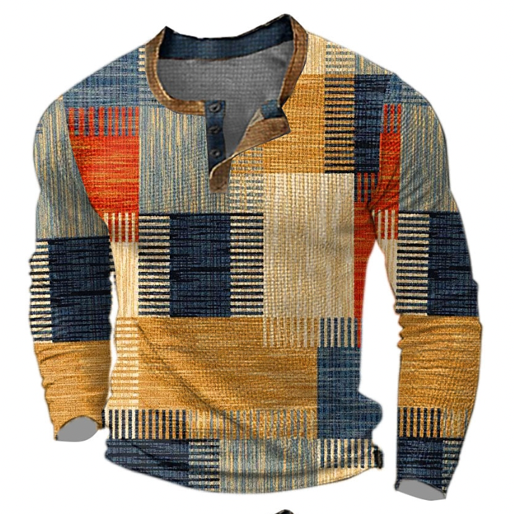 Matthis | Men's Multicolour Block Design Cashmere Jumper – Stylish & Warm