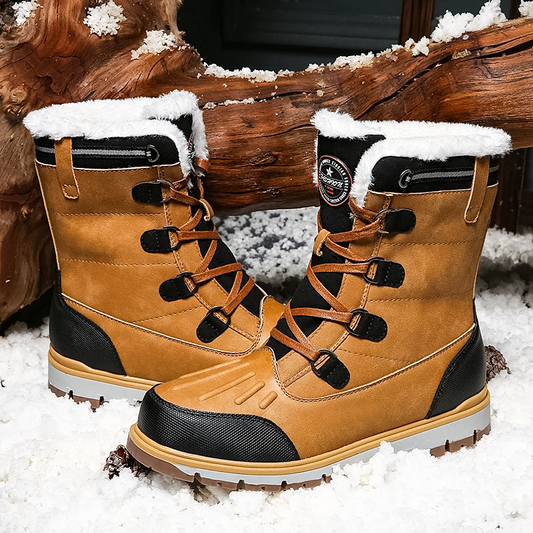 Drevan | Men’s Stylish Winter Boots | Mid-Height Lace-Up Shoes with Warm Lining