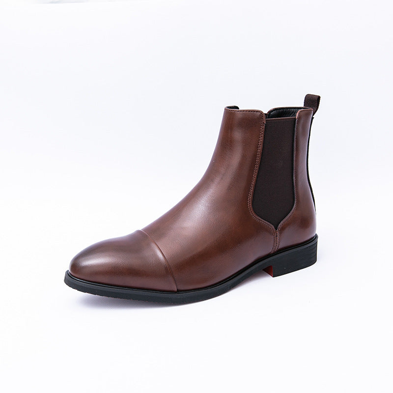 Gladstone | Men’s Chelsea Ankle Boots with Sleek Fit, Cap Toe & Elastic Slip-On Design