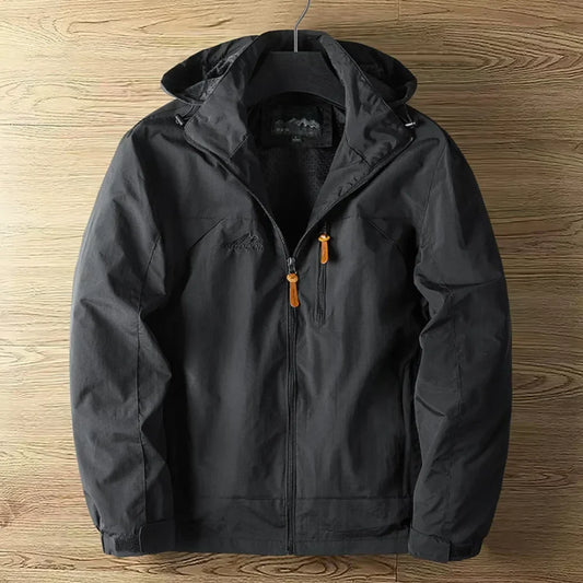 Tobias | Men’s Waterproof Rain Jacket with Hood | Lightweight Outdoor Zip Coat