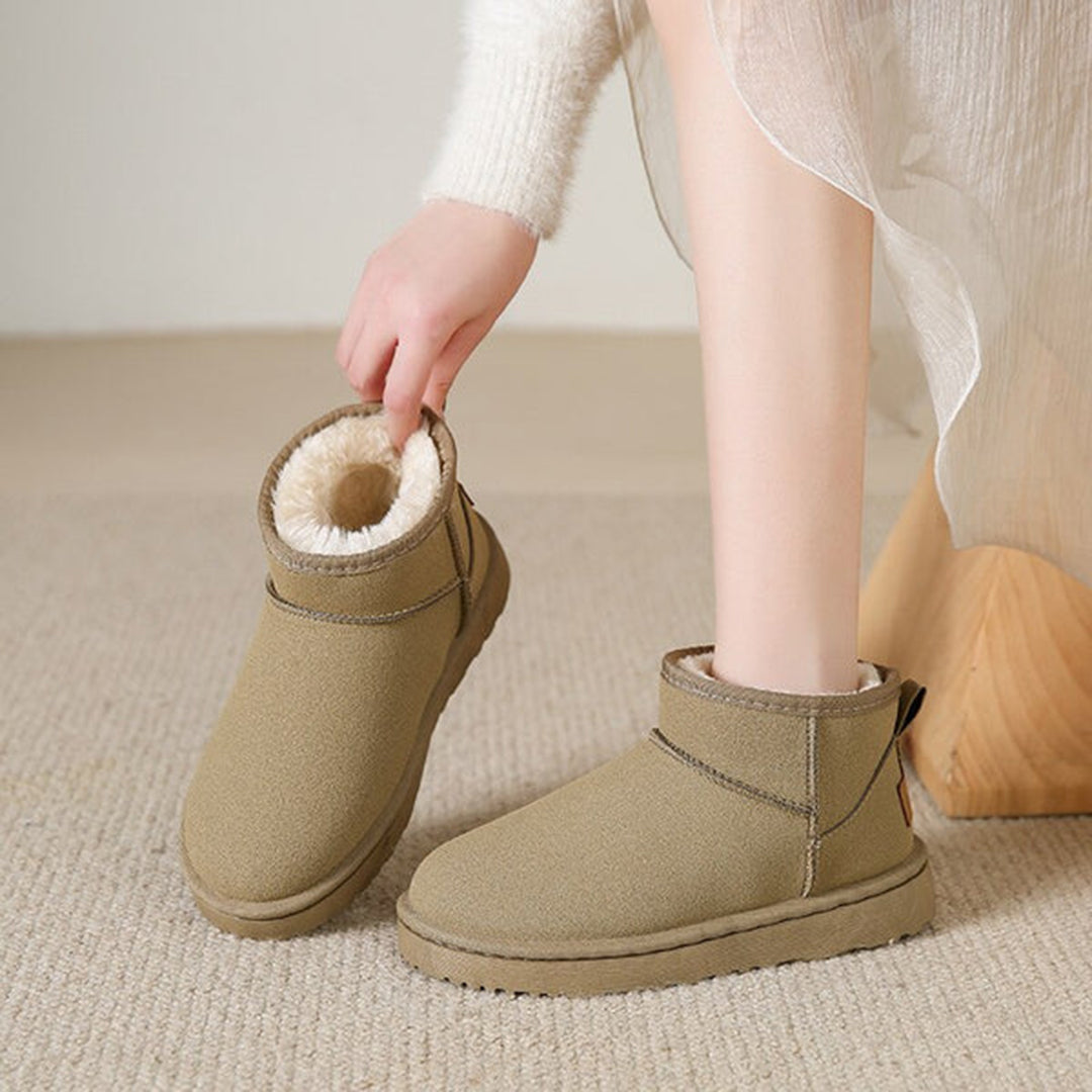 Theresia | Women’s Fleece-Lined Platform Ankle Boots for Winter Comfort