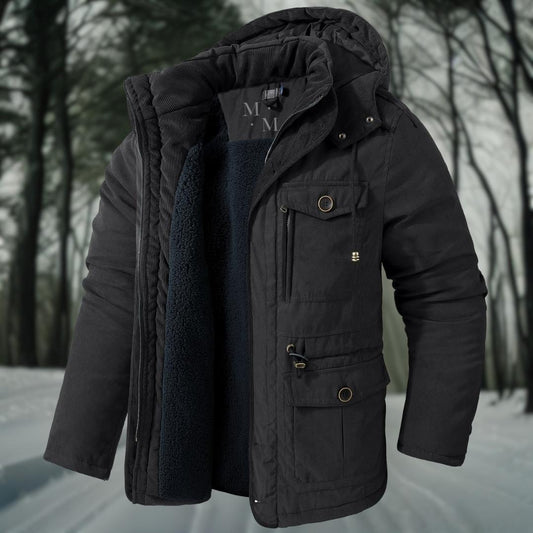Hudson | Men’s Warm Lined Casual Winter Jacket with Hood & Pockets