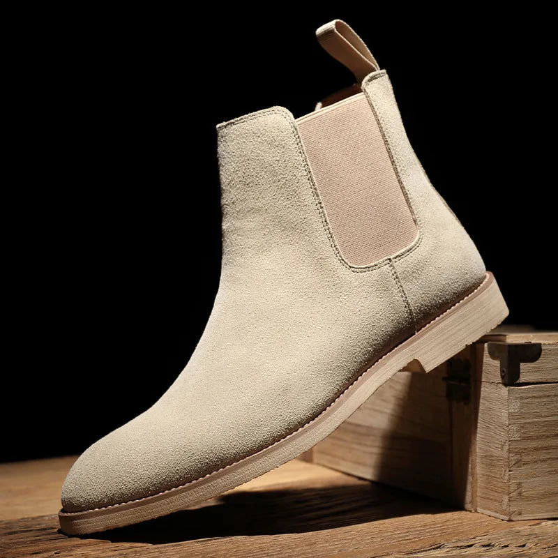 Carter | Men’s Retro Chelsea Boots with Medium-High Ankle Design | Classic Leather Style