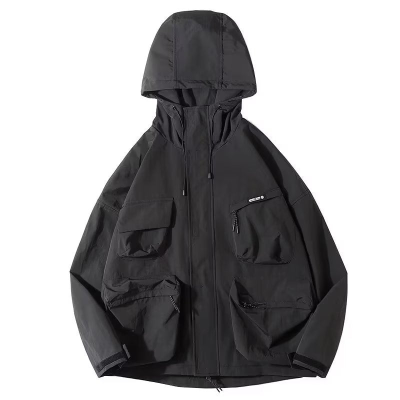 Danilo | Men’s Weatherproof Drawstring Hood Jacket with Multi-Pockets