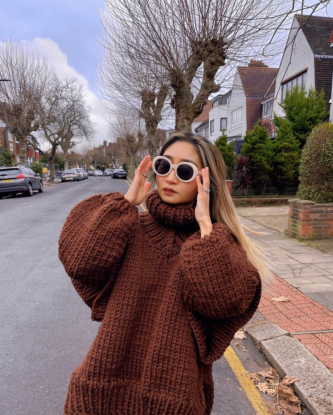 Maribel | Women’s Chunky Knit Turtleneck Jumper in Classic Solid Colour