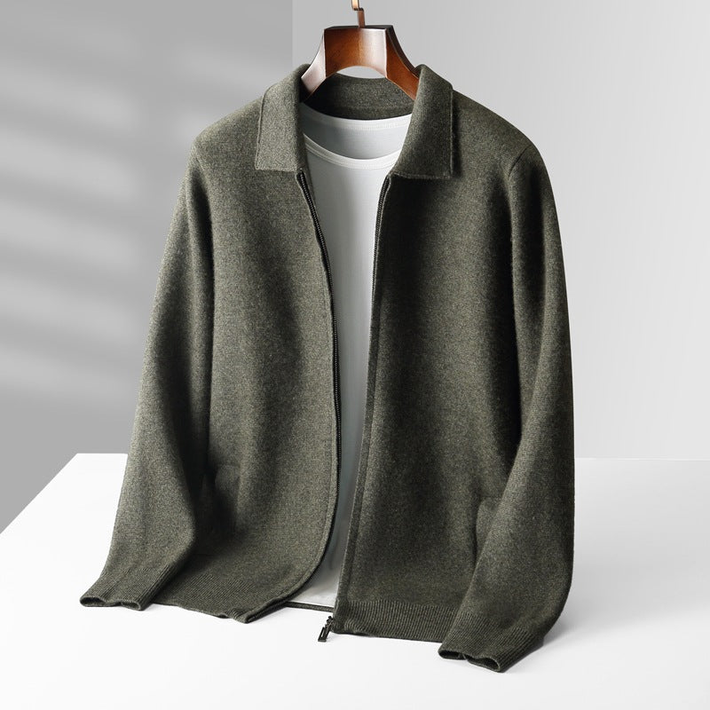 Hartmut | Men’s Premium Cashmere Cardigan with Full Zip and Side Pockets