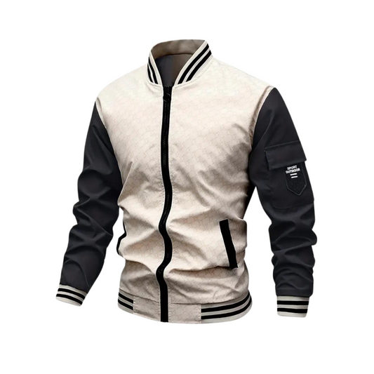 Blaine | Men’s Two-Tone Bomber Jacket Zip-Up Lightweight Streetwear