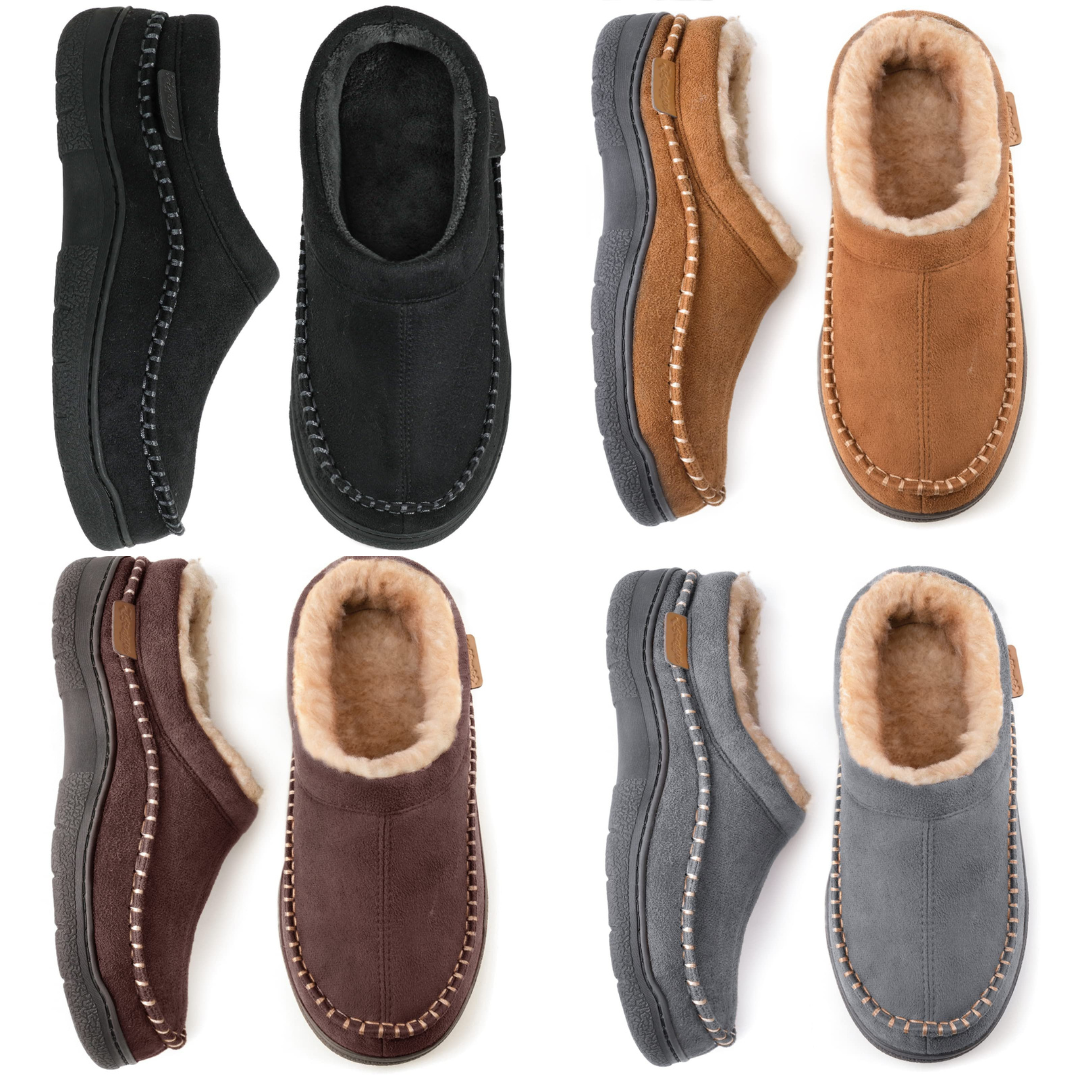 Giselher | Men’s Premium Plush-Lined Closed Toe Slippers – Ultimate Comfort & Durability