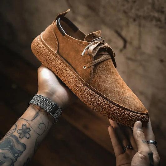 Barnaby | Men's Retro Faux Suede Lace-Up Sneakers – Casual, Comfortable & Anti-Slip