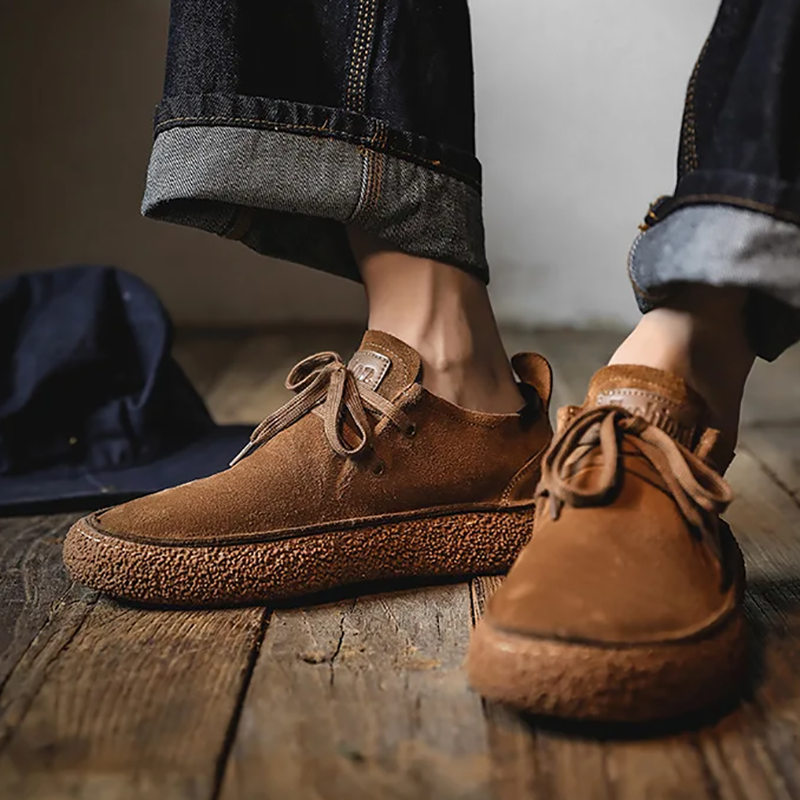 Barnaby | Men's Retro Faux Suede Lace-Up Sneakers – Casual, Comfortable & Anti-Slip