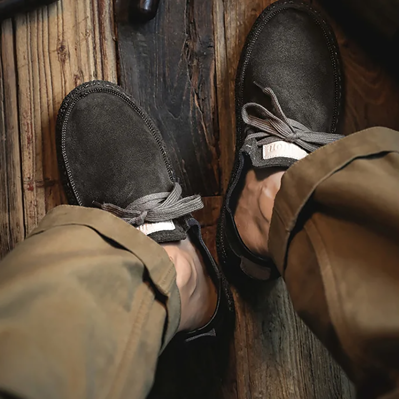 Barnaby | Men's Retro Faux Suede Lace-Up Sneakers – Casual, Comfortable & Anti-Slip