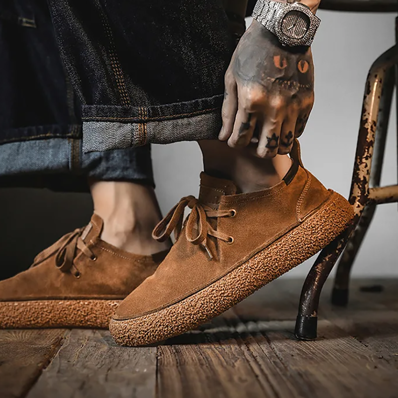 Barnaby | Men's Retro Faux Suede Lace-Up Sneakers – Casual, Comfortable & Anti-Slip