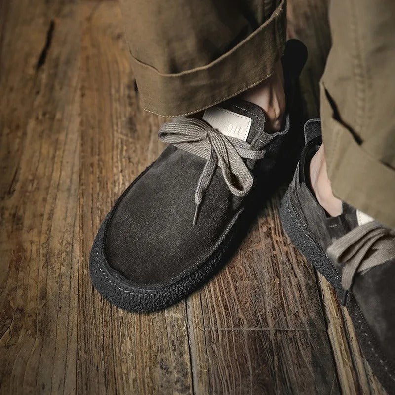 Barnaby | Men's Retro Faux Suede Lace-Up Sneakers – Casual, Comfortable & Anti-Slip