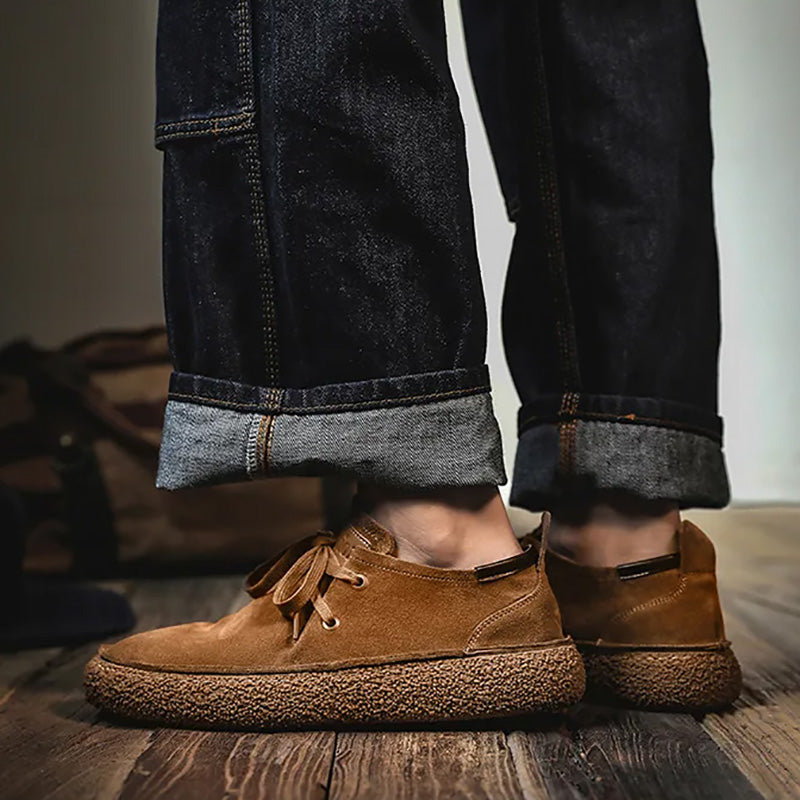Barnaby | Men's Retro Faux Suede Lace-Up Sneakers – Casual, Comfortable & Anti-Slip