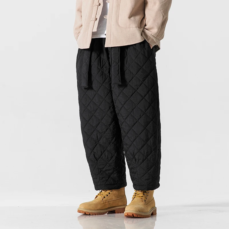 Gottfried | Men's Quilted Loose Fit Jogging Pants with Adjustable Waist Tie