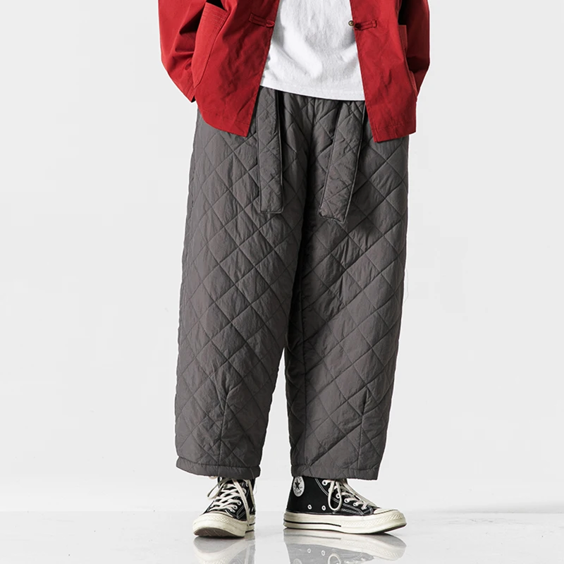 Gottfried | Men's Quilted Loose Fit Jogging Pants with Adjustable Waist Tie