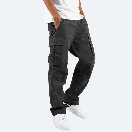 Aaron | Men’s Wide Fit Cargo Trousers with Drawstring Hem and Pockets