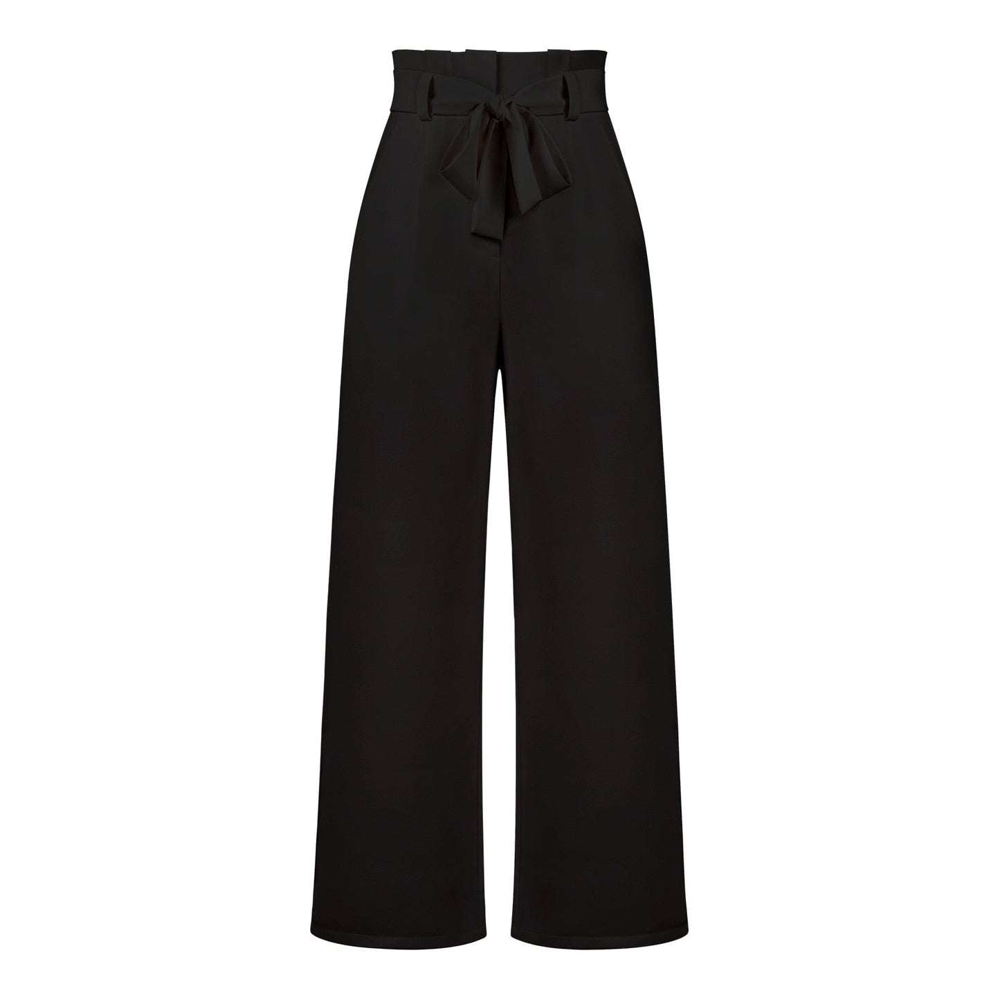 Parisa | Women’s High Waist Wide Leg Trousers with Tie Belt – Elegant Solid Colour Summer Pants
