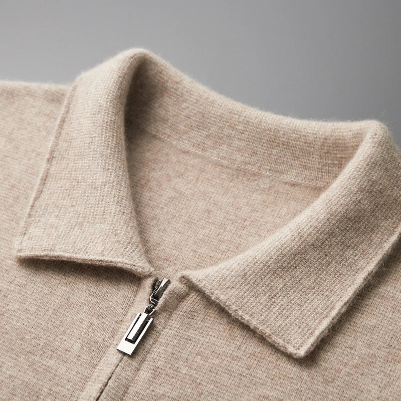Hartmut | Men’s Premium Cashmere Cardigan with Full Zip and Side Pockets