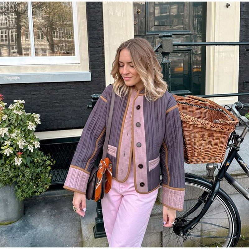 Marissa | Women’s Loose Fit Buttoned Fall Jacket in Solid Colour