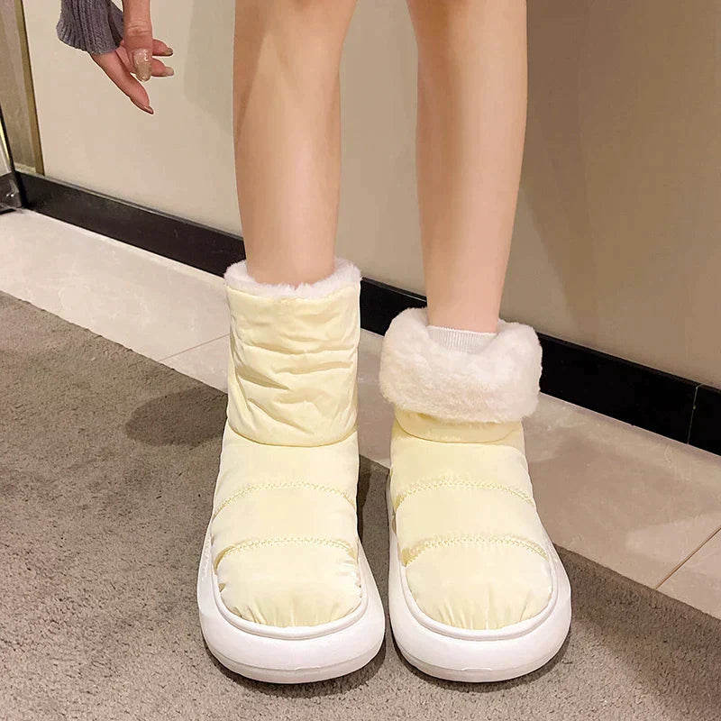 Malene | Women's Plush Winter Ankle Boots with Fleece Lining and Waterproof Material
