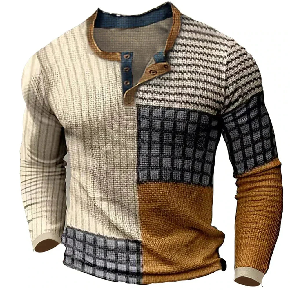 Matthis | Men's Multicolour Block Design Cashmere Jumper – Stylish & Warm