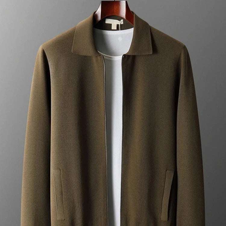 Hartmut | Men’s Premium Cashmere Cardigan with Full Zip and Side Pockets