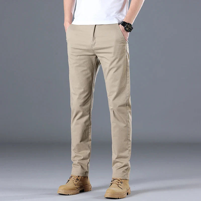 Fenwick | Men’s Cotton Work Trousers Slim Fit Straight Leg Business Casual Style