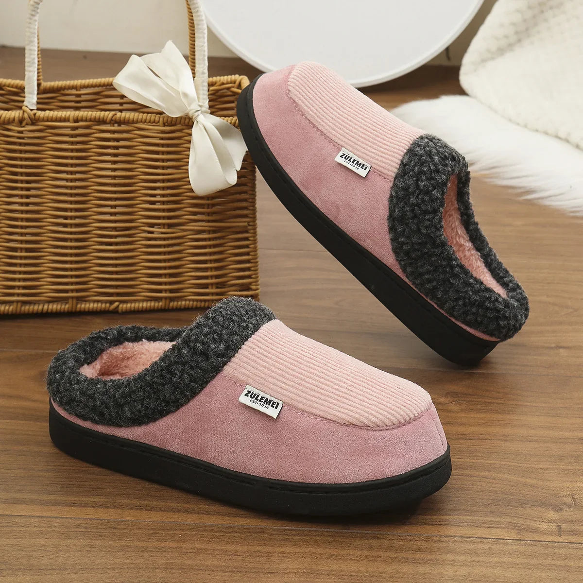 Camberley | Unisex Memory Foam Indoor Slippers with Plush Lining & Anti-Slip Sole