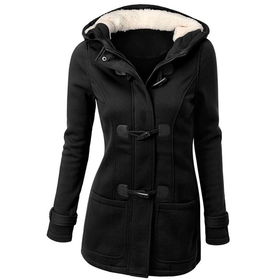 Meadow | Women’s Long Winter Coat with Hood, Warm Fleece Lining & Pockets