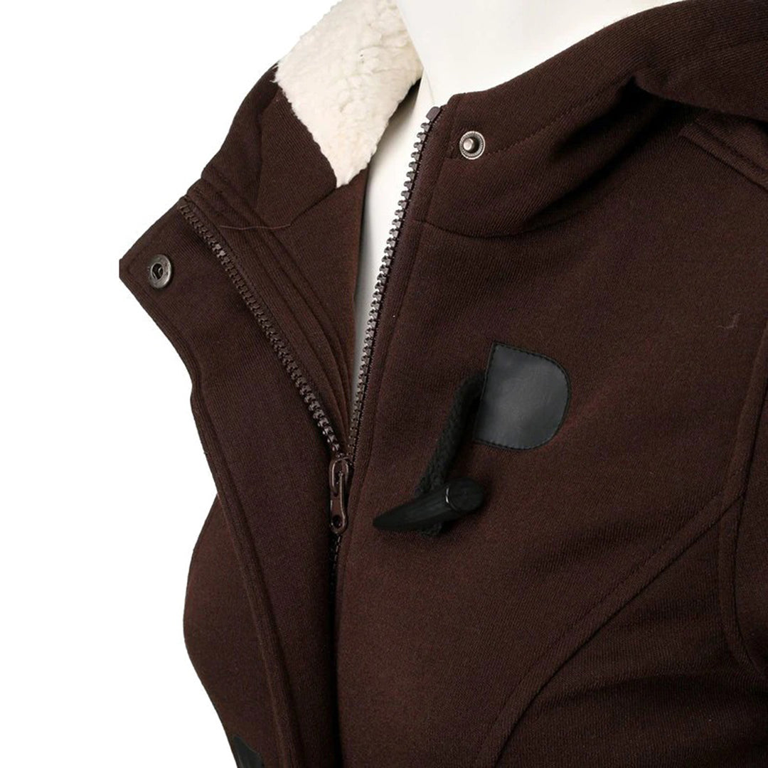 Meadow | Women’s Long Winter Coat with Hood, Warm Fleece Lining & Pockets