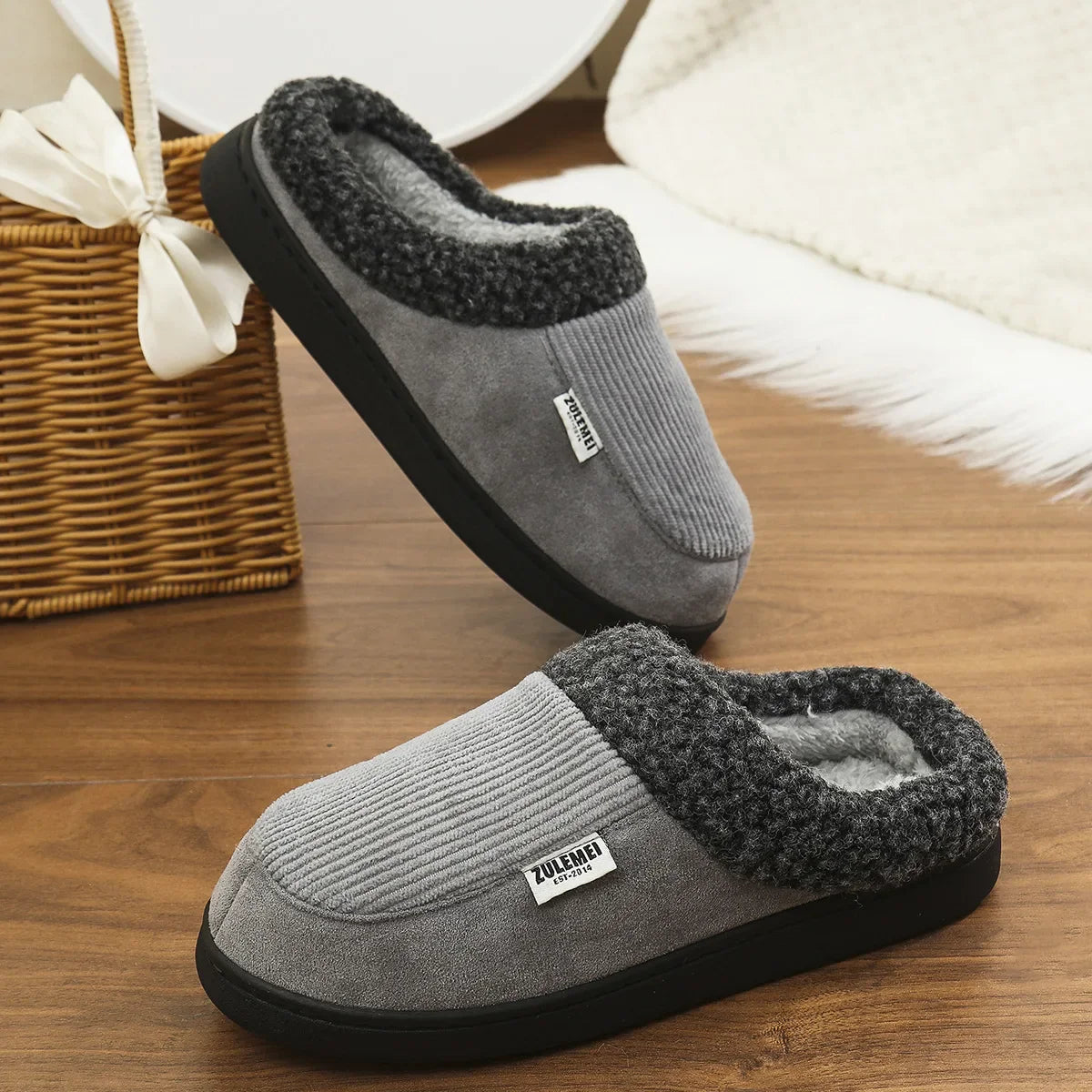 Camberley | Unisex Memory Foam Indoor Slippers with Plush Lining & Anti-Slip Sole
