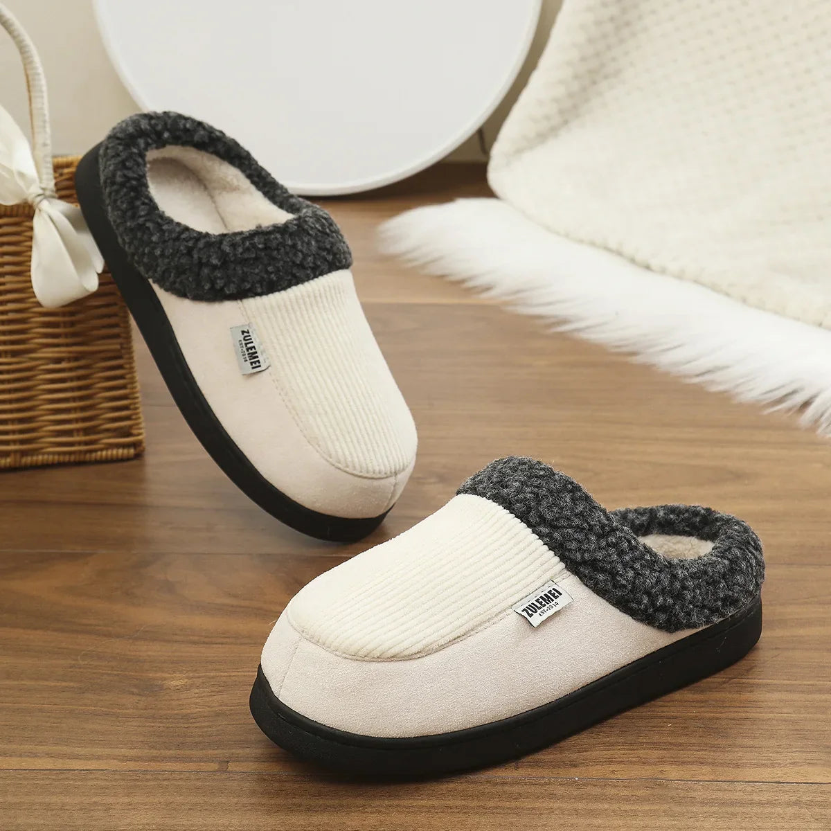 Camberley | Unisex Memory Foam Indoor Slippers with Plush Lining & Anti-Slip Sole