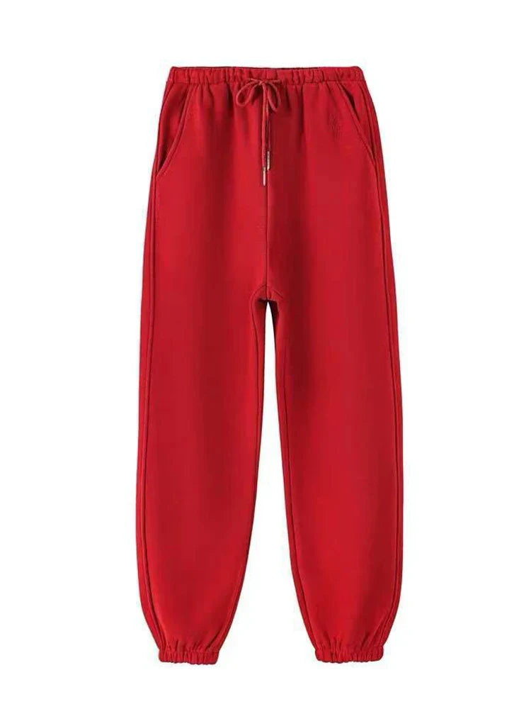 Isabeau | Women's Fleece Lined Drawstring Waist Jogging Pants for Winter Comfort