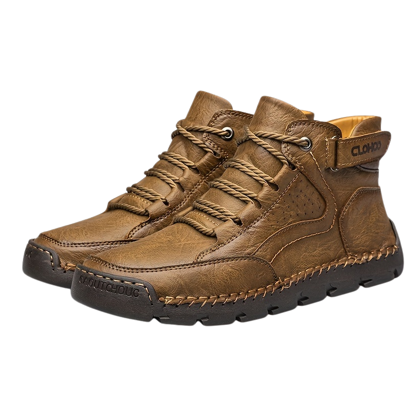 Bexley | Men’s Winter Ankle Boots with Warm Lining, Lace-Up & Velcro Strap, Robust Non-Slip Sole