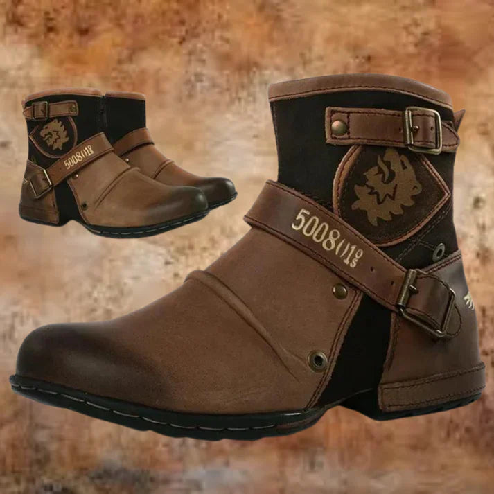 Reimar | Men's Vintage Style Adjustable Buckle Cowboy Boots