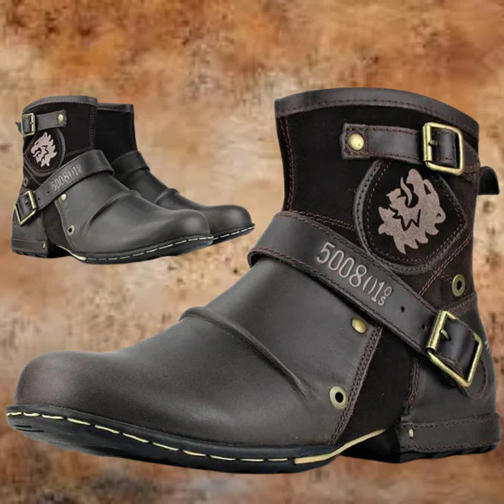 Reimar | Men's Vintage Style Adjustable Buckle Cowboy Boots