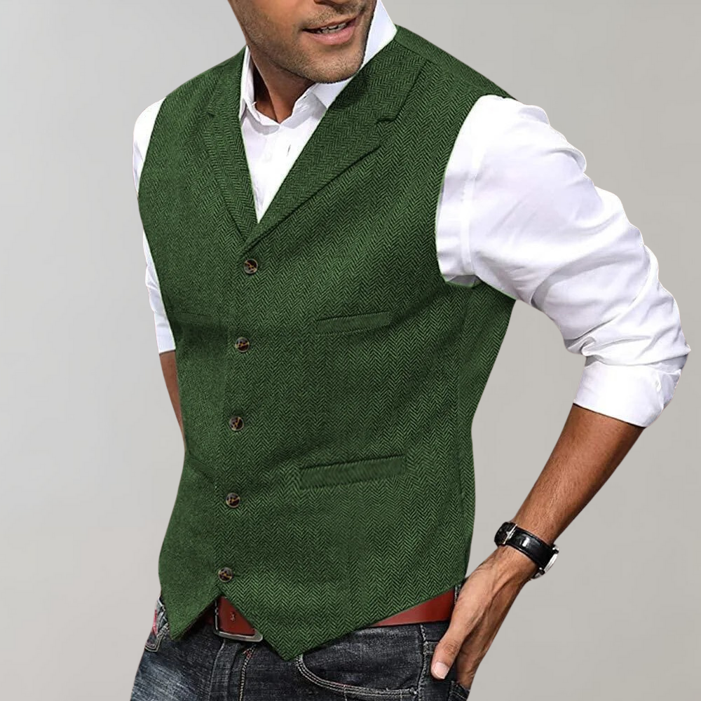 Bennett | Men’s Elegant Suit Waistcoat with Buttons, Classic Vest for Business & Leisure