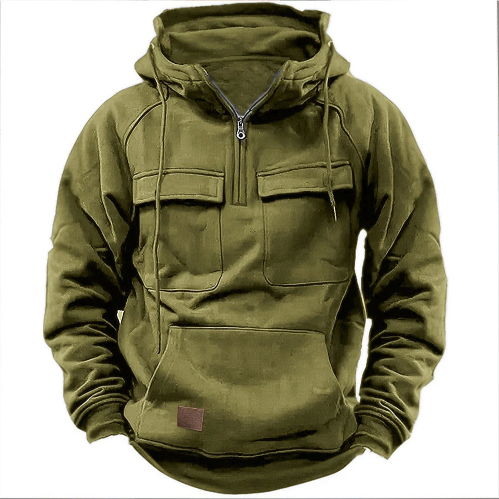 Samuel | Men's High-Quality Tactical Hoodie with Adjustable Hood & Functional Pockets