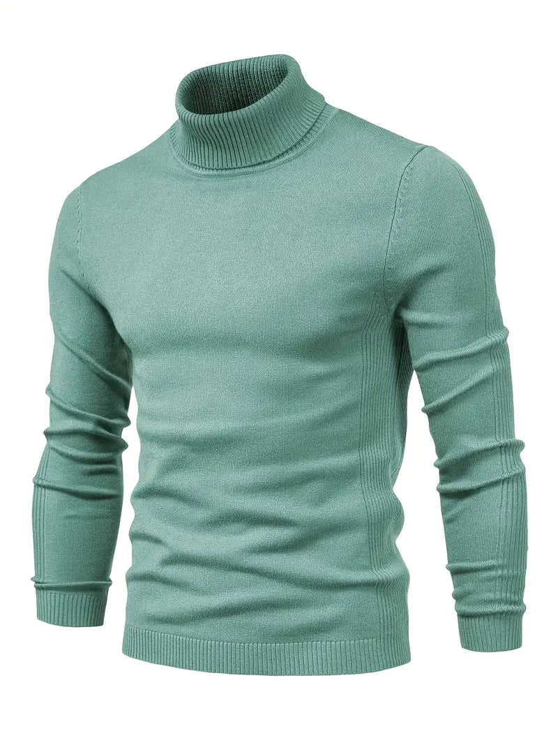 Perdita | Men’s Slim Fit Turtleneck Sweater, Long-Sleeve Smart Casual Knit