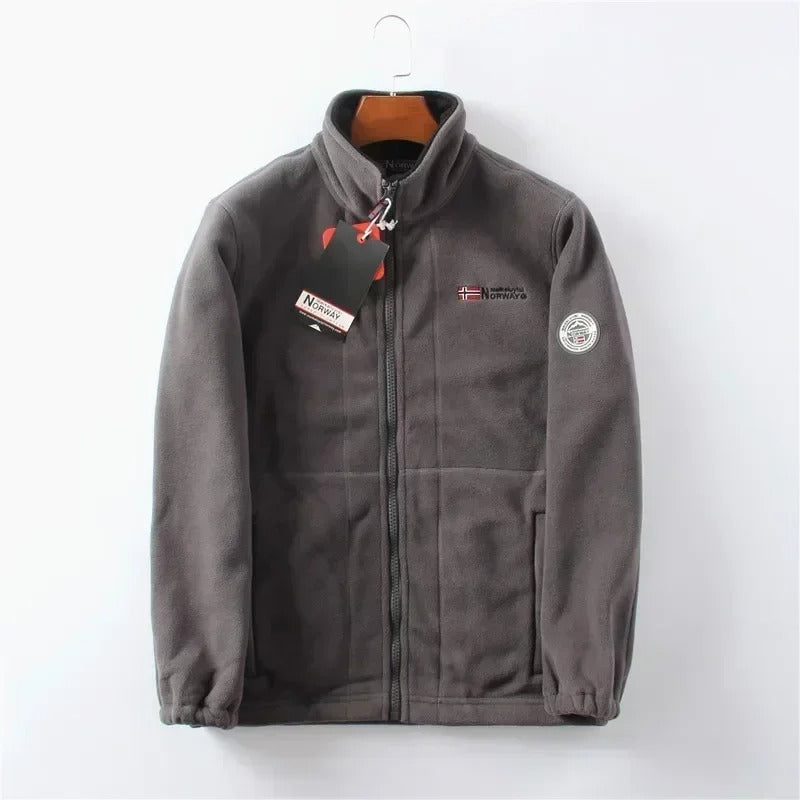 Ulysses | Men's Fleece Jacket with Stand-Up Collar and Zip Closure