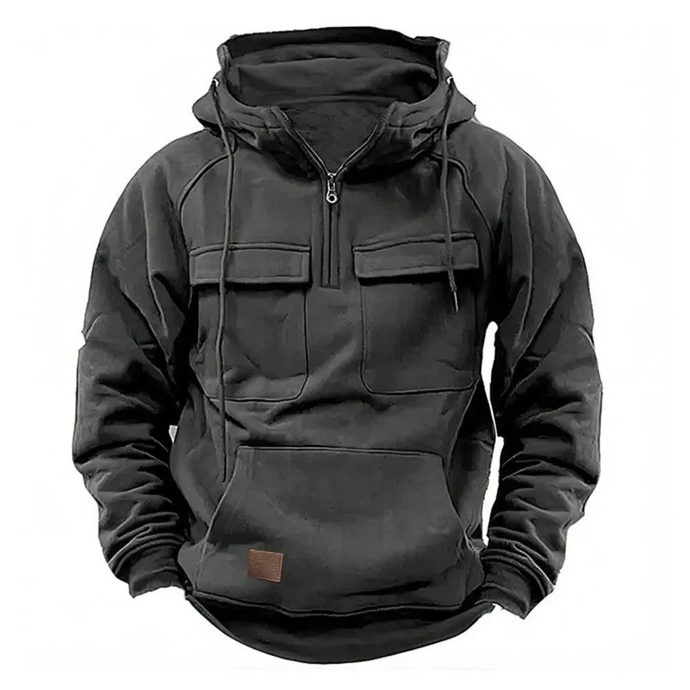 Samuel | Men's High-Quality Tactical Hoodie with Adjustable Hood & Functional Pockets
