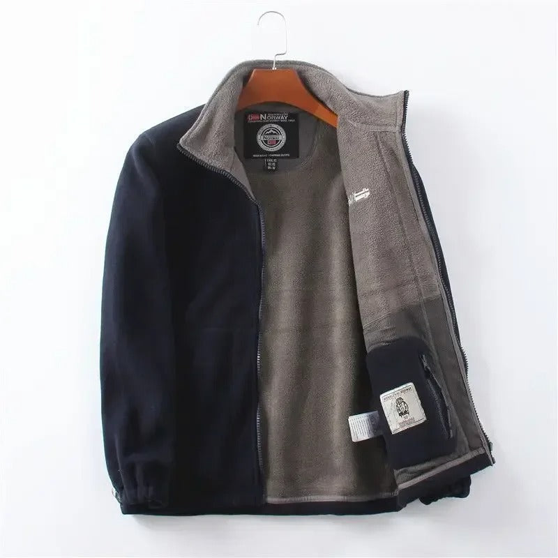 Ulysses | Men's Fleece Jacket with Stand-Up Collar and Zip Closure
