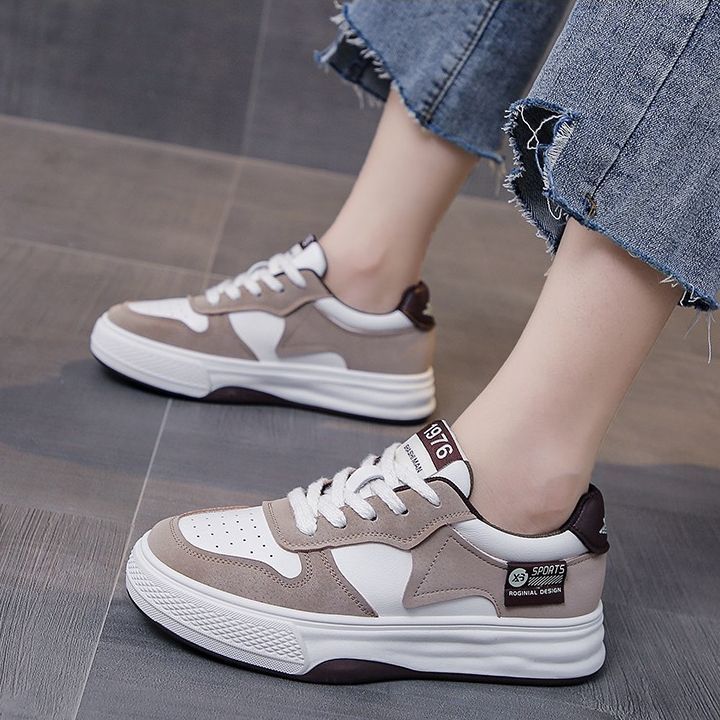 Eseld | Women's Two-Tone Lace-Up Wedge Sneakers – Stylish, Trendy & Comfortable