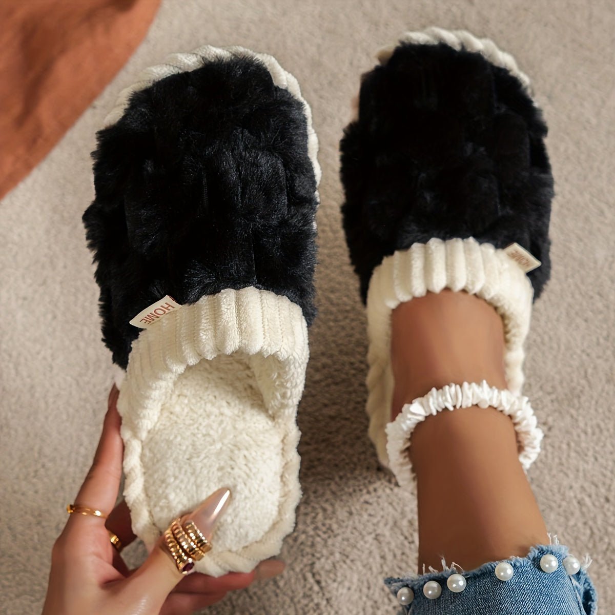 Sonnhild | Women's Plush Closed-Toe Slippers with Soft Lining