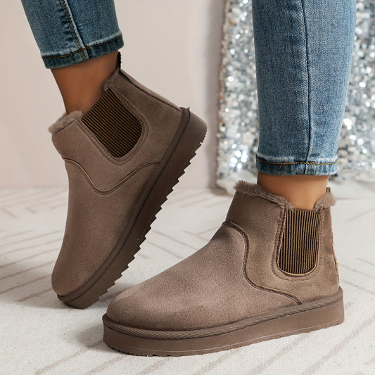 Patricia | Women’s Winter Slip-On Boots with Elastic Side Panels & Warm Lining