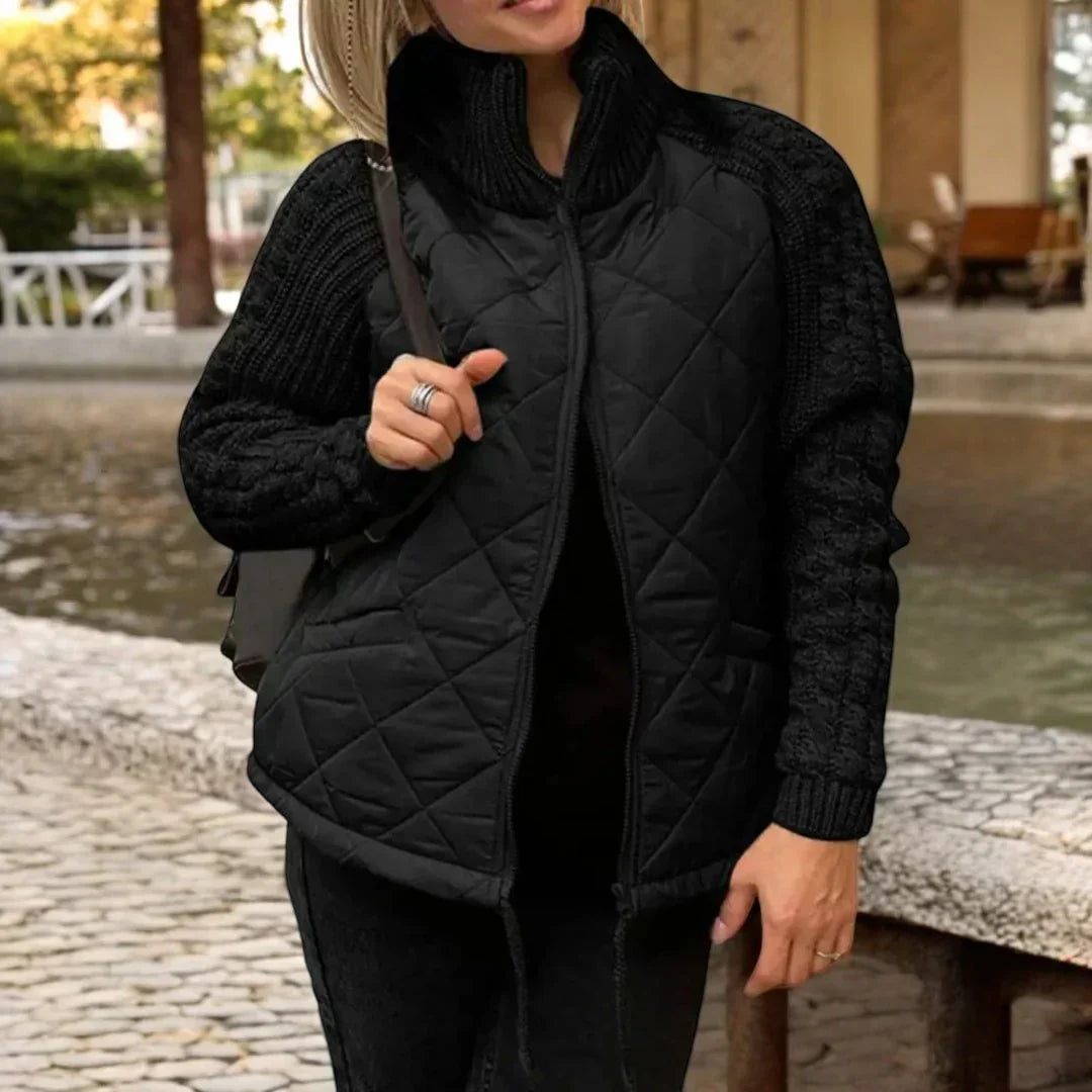 Meredith | Women’s Quilted Zip Jacket with Stand Collar | Stylish & Comfortable Modern Outerwear