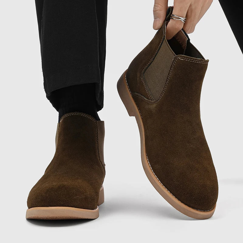 The Galloway Men's Casual Suede Ankle Chelsea Boots