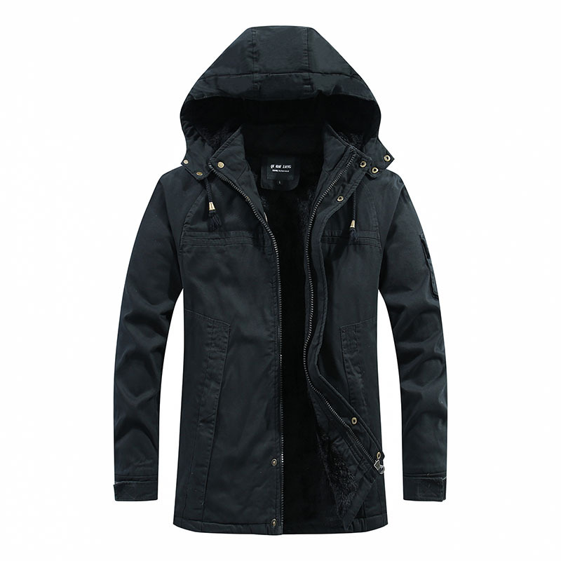 Leandro | Men’s Fleece-Lined Hooded Winter Jacket with Utility Pockets