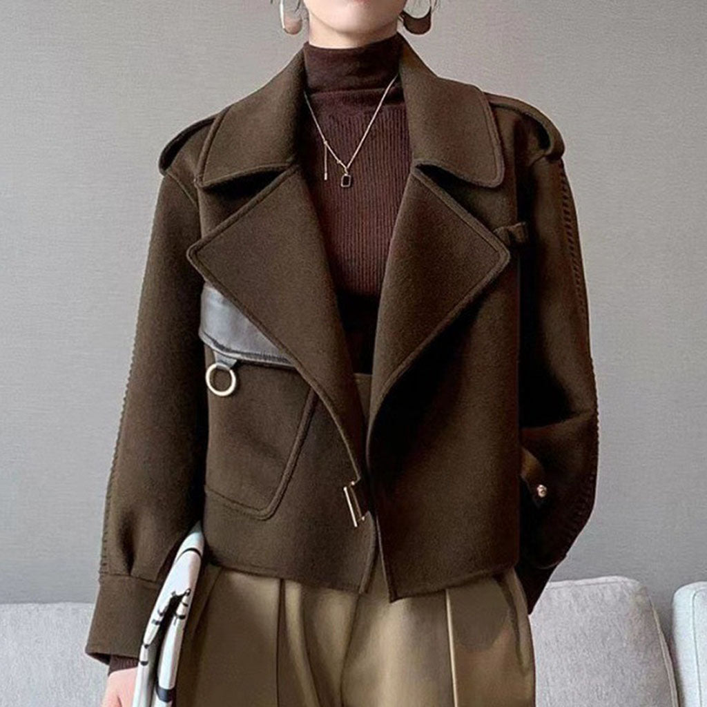 Sibylla | Women's Solid Colour Oversized Blazer with Stylish Lapel Collar – High-Quality Tailored Fit